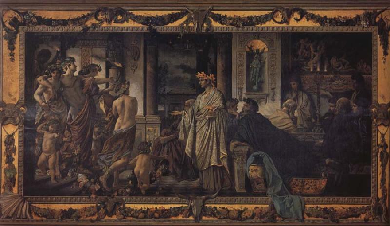 Anselm Feuerbach The Banquet 2nd Version France oil painting art